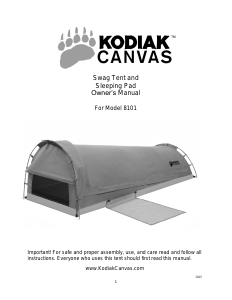 Handleiding Kodiak Canvas 8101 Swag Tent