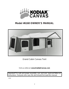 Manual Kodiak Canvas 6160 Grand Cabin Tent