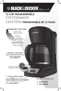 Manual Black and Decker DLX1050B Coffee Machine