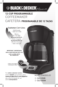 Manual Black and Decker DLX1050W Coffee Machine