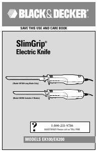 Manual Black and Decker EK200 Electric Knife