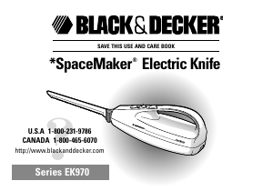 Manual Black and Decker EK970 Electric Knife