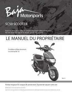 Mode d’emploi Baja SC50 Scooter