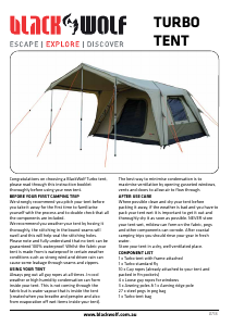 Manual BlackWolf Turbo 300 Tent