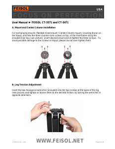 Handleiding Feisol CT-3471 Statief