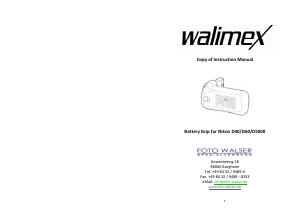 Handleiding Walimex Nikon D60 Battery grip