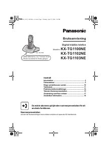Bruksanvisning Panasonic KX-TG1102NE Trådlös telefon