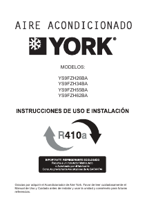 Manual de uso York YS9FZH55BA Aire acondicionado