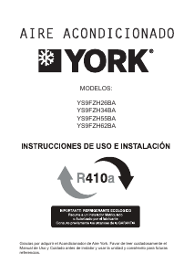 Manual de uso York YS9FZH34BA Aire acondicionado