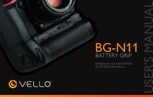 Manual Vello BG-N11 Battery Grip