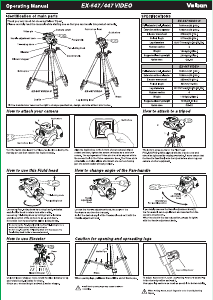 Manual Velbon EX-447 Tripod