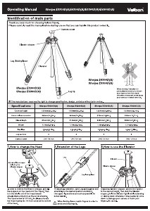 Manual Velbon Sherpa E6300D Tripod