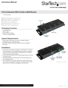 Manual StarTech ST4300USBM USB Hub