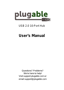 Handleiding Plugable 10-Port USB hub