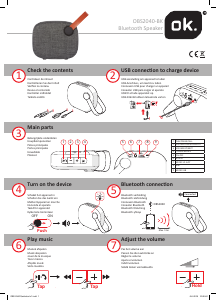 Mode d’emploi OK OBS2040-BK Haut-parleur