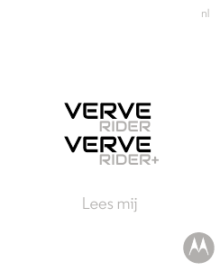 Handleiding Motorola Verve Rider+ Koptelefoon
