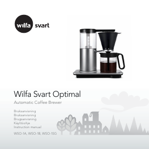 Bruksanvisning Wilfa WSO-1B Kaffebryggare