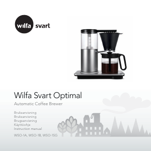 Bruksanvisning Wilfa WSO-1SG Kaffebryggare