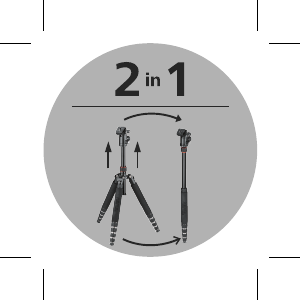 Kullanım kılavuzu Hama 00004462 Trekking Duo Carbon Tripod