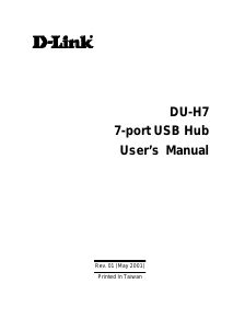 Handleiding D-Link DU-H7 USB hub