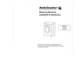 Manual Kelvinator KL60FLME Washing Machine