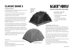 Manual BlackWolf Classic Dome 2 Tent