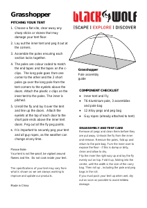 Manual BlackWolf Grasshopper UL 3 Tent