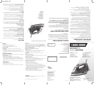 Manual de uso Black and Decker IR03V Plancha