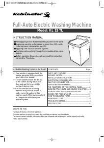 Manual Kelvinator KL15TL Washing Machine