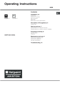 Handleiding Hotpoint-Ariston CISPF 640 E IX/HA Kookplaat