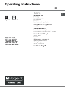 Руководство Hotpoint-Ariston CISPH 640 MS/HA Варочная поверхность