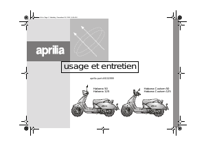 Mode d’emploi Aprilia Habana Custom 125 (1999) Scooter