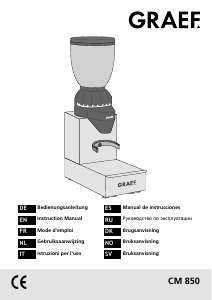 Bruksanvisning Graef CM 850 Kaffekvarn