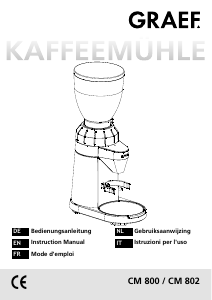 Handleiding Graef CM 802 Koffiemolen