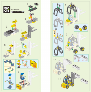 Manual Blocki set KB8041 MyCity Forklift truck