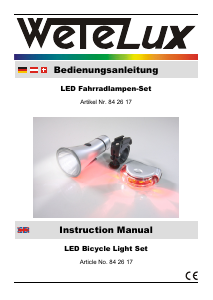 Handleiding Wetelux 84 26 17 Fietslamp