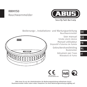 Manual Abus RWM150 Smoke Detector