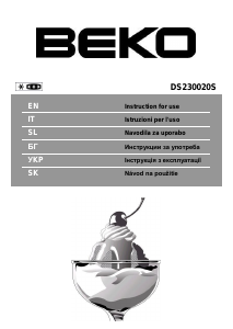 Návod BEKO DS230020S Chladnička s mrazničkou