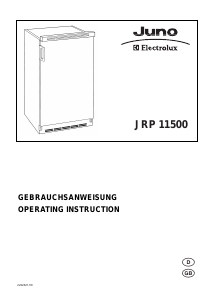 Manual Juno-Electrolux JRP11500 Refrigerator
