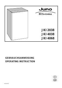 Manual Juno-Electrolux JKI2038 Refrigerator