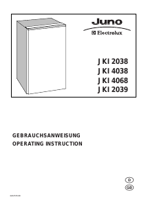 Manual Juno-Electrolux JKI2039 Refrigerator