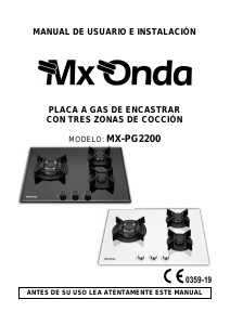 Mode d’emploi MX Onda MX-PG2200B Table de cuisson