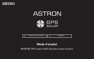 Mode d’emploi Seiko Astron SSH021J1 Montre