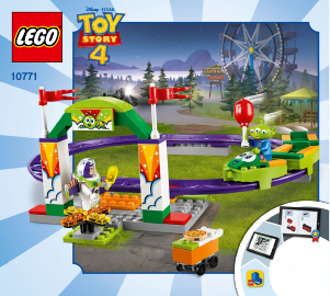 Käyttöohje Lego set 10771 Toy Story 4 Karnevaalien jännittävä vuoristorata