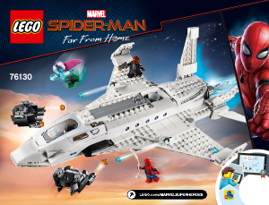 Manuale Lego set 76130 Super Heroes Il jet Stark e lattacco del drone