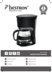 Manual Bestron ACM750Z Coffee Machine