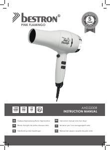 Manual de uso Bestron AHD2200R Secador de pelo