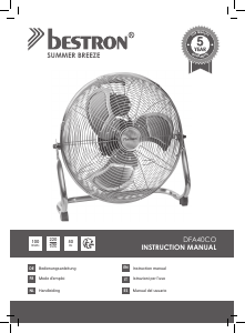 Bedienungsanleitung Bestron DFA40CO Ventilator