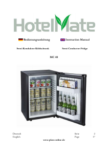 Manual HotelMate MC40 Refrigerator