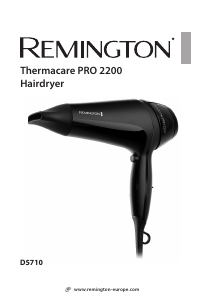 Manuale Remington D5710 Thermacare Pro 2200 Asciugacapelli